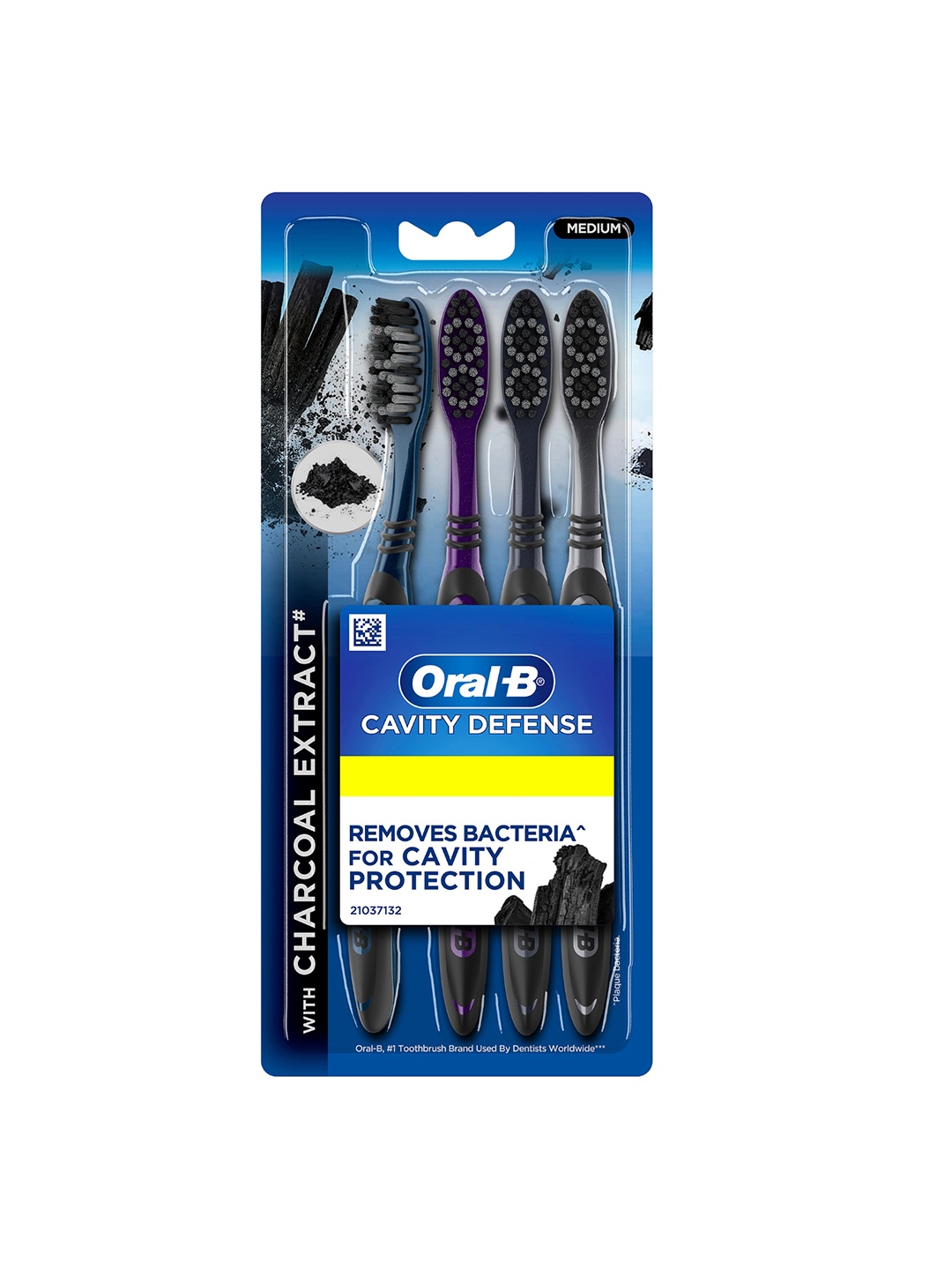 

Oral - B Set of 4 Cavity Defense 123 Black Toothbrush with Charcoal - Medium