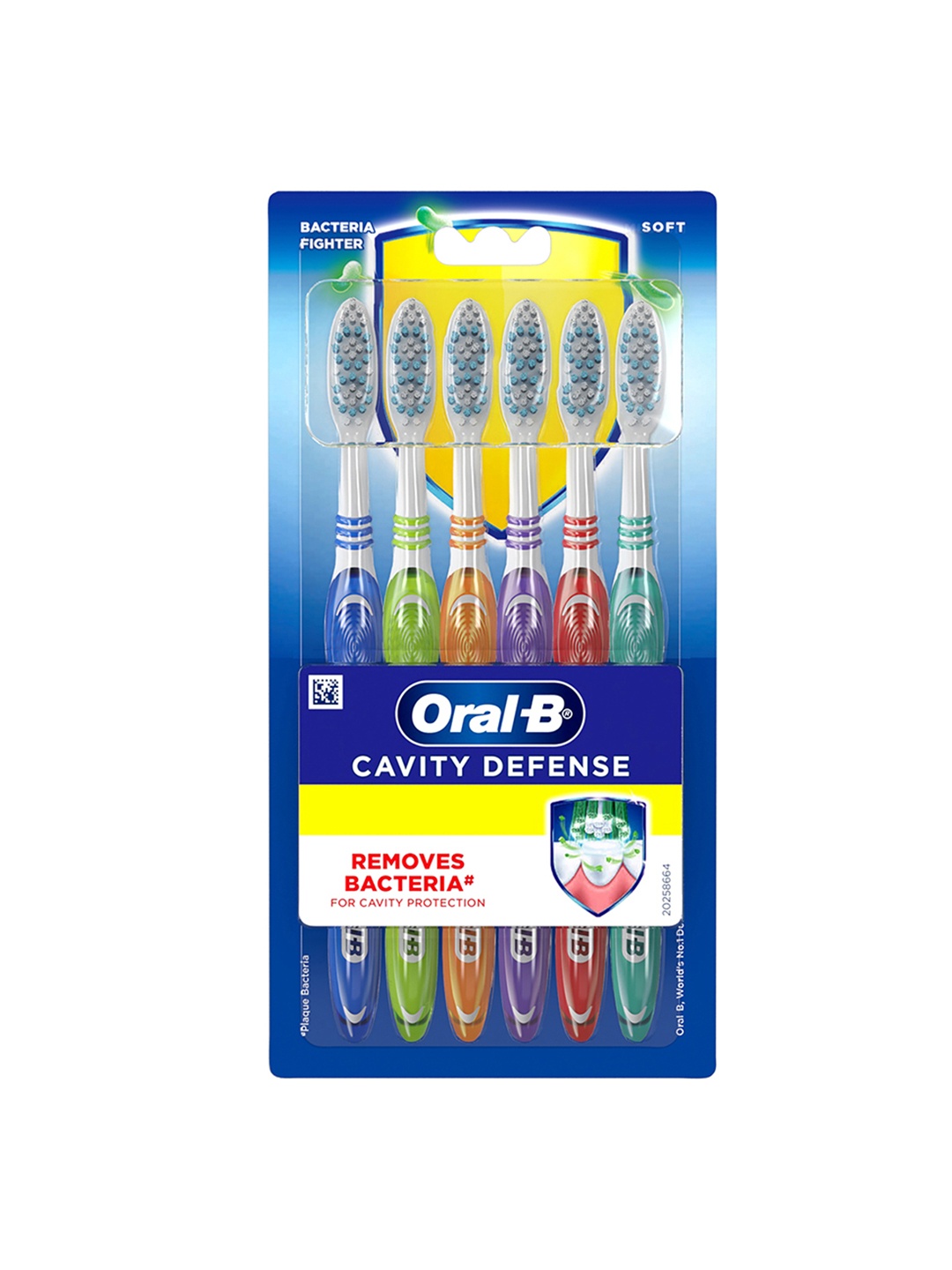 

Oral - B Set of 6 Cavity Defense Bacteria Fighter Manual Toothbrush - Soft, Multi