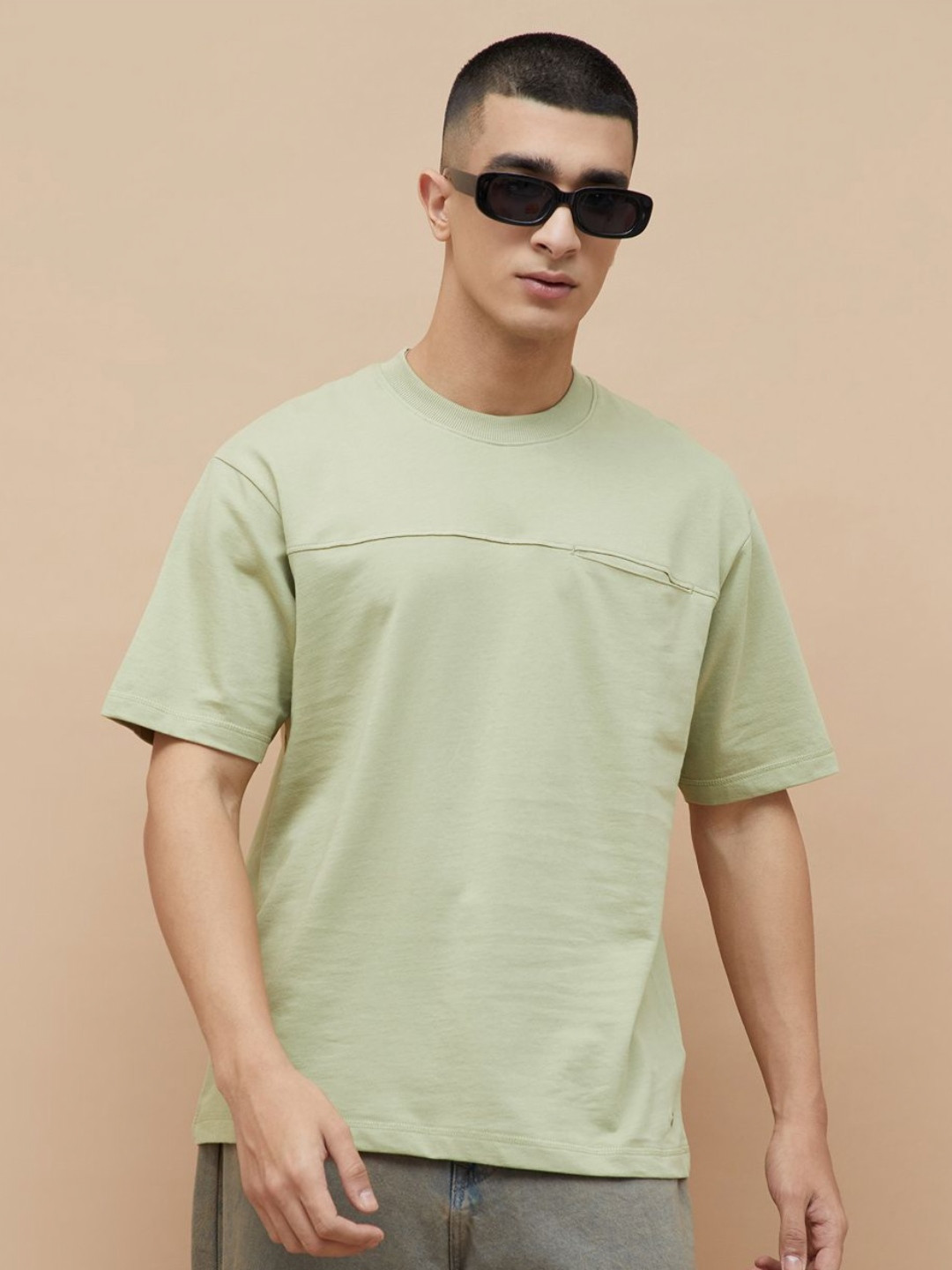 

Fame Forever by Lifestyle Men Solid Round Neck Cotton T-shirt, Green
