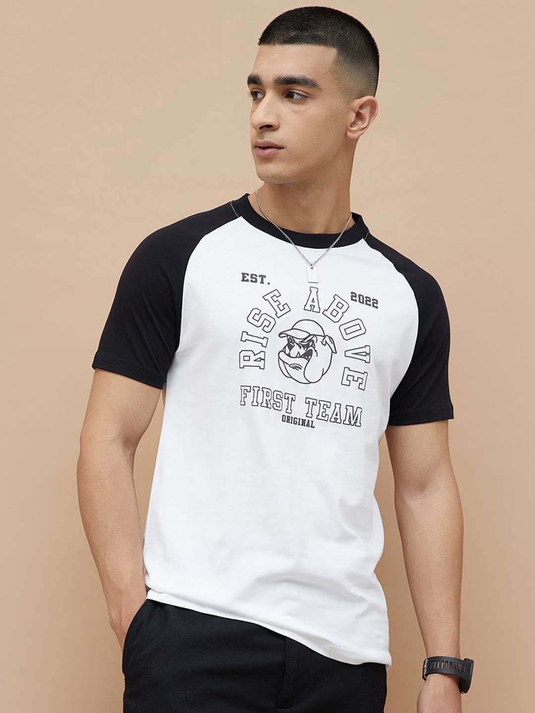 

Fame Forever by Lifestyle Men Typography Printed Round Neck Cotton T-shirt, White