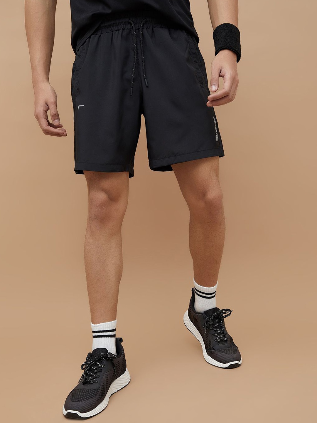 

Fame Forever by Lifestyle Men Regular Fit Mid-Rise Sports Shorts, Black