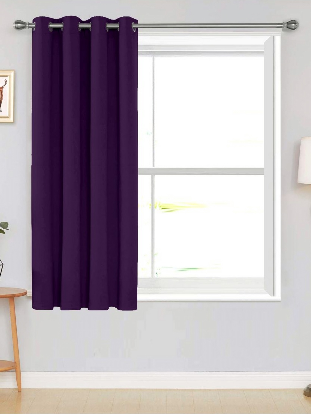 

Divine Casa Purple Black Out Window Curtain