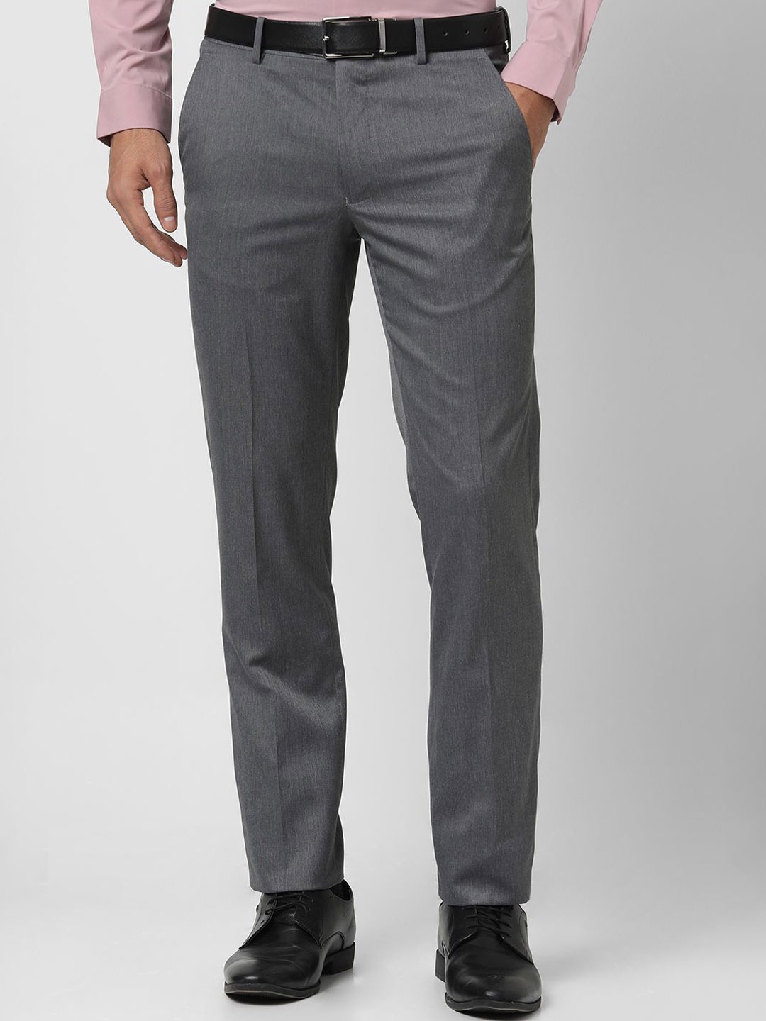 

Van Heusen Men Slim Fit Formal Trousers, Grey