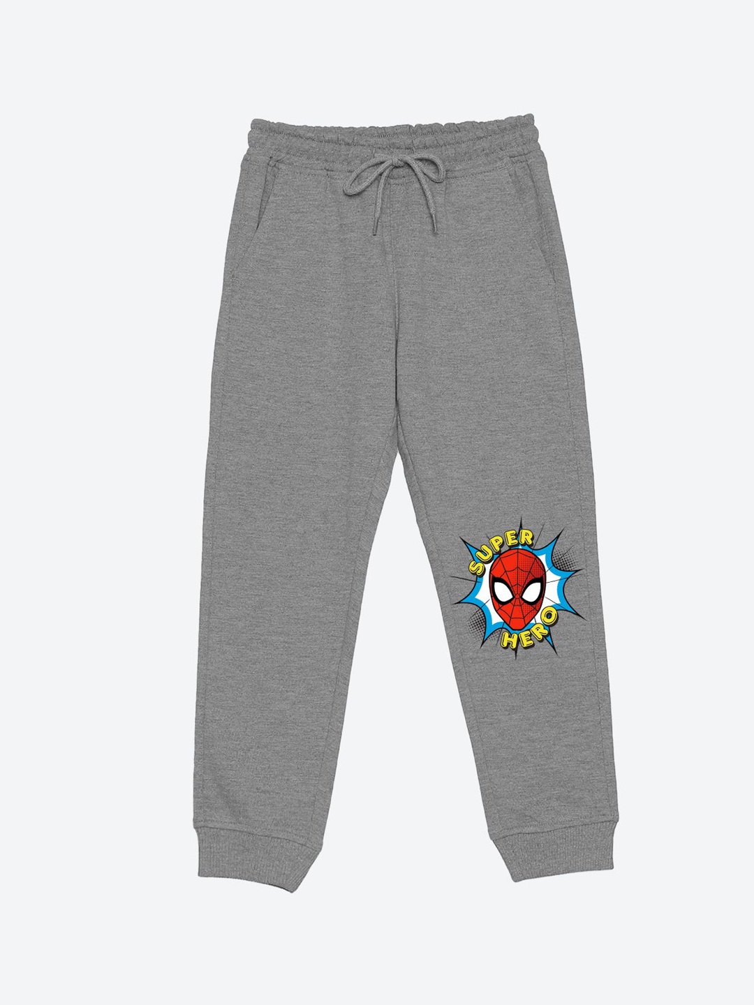 

YK Marvel Boys Spider-Man Graphic Printed Joggers, Grey
