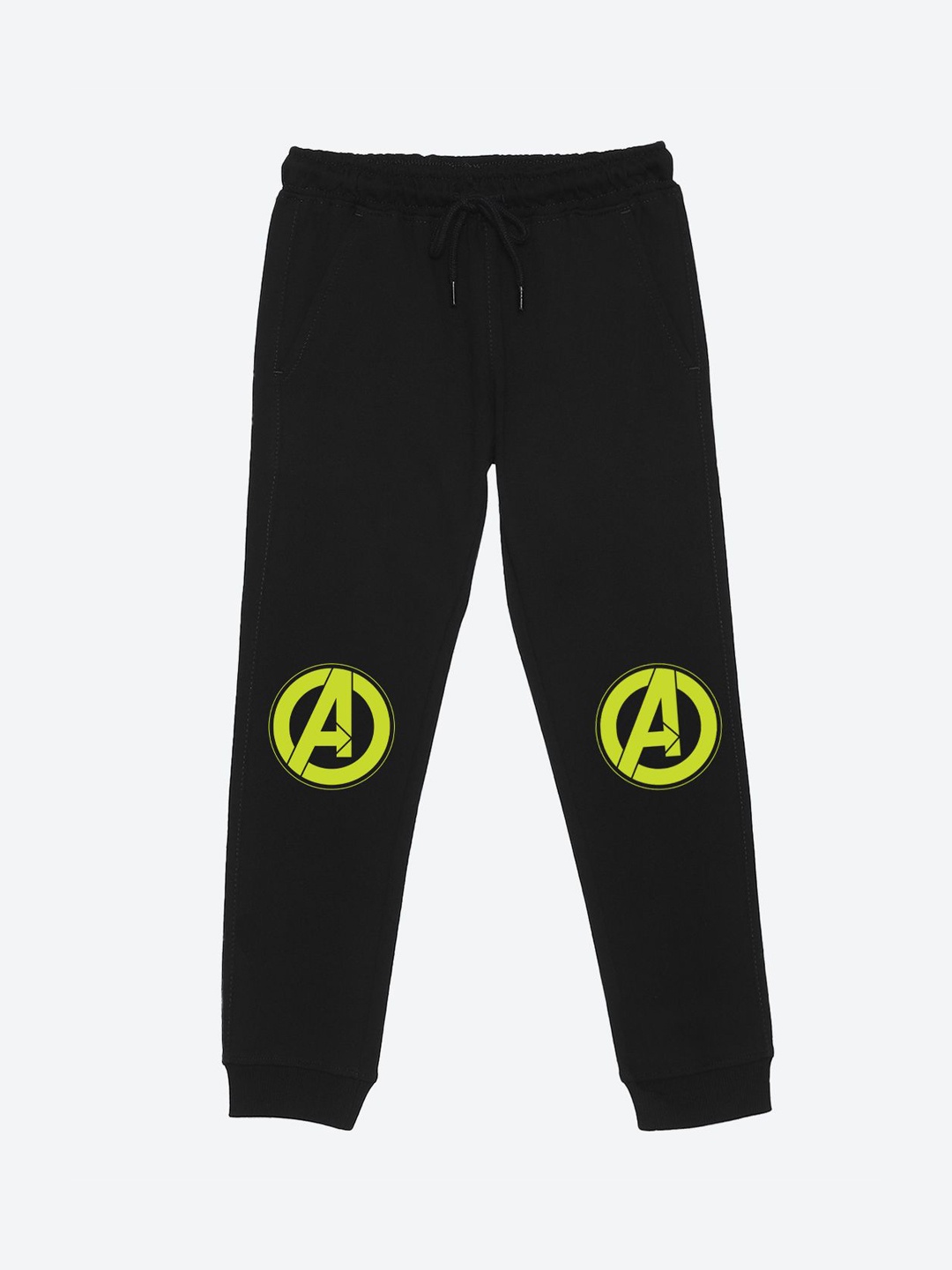 

YK Marvel Boys Graphic Printed Joggers, Black