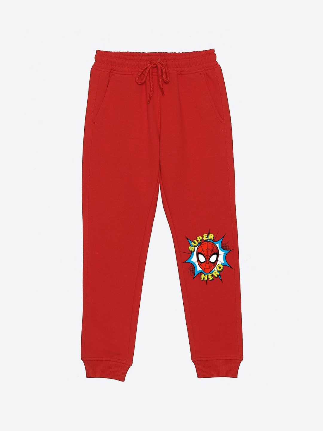 

YK Marvel Boys Spider-Man Printed Joggers, Red