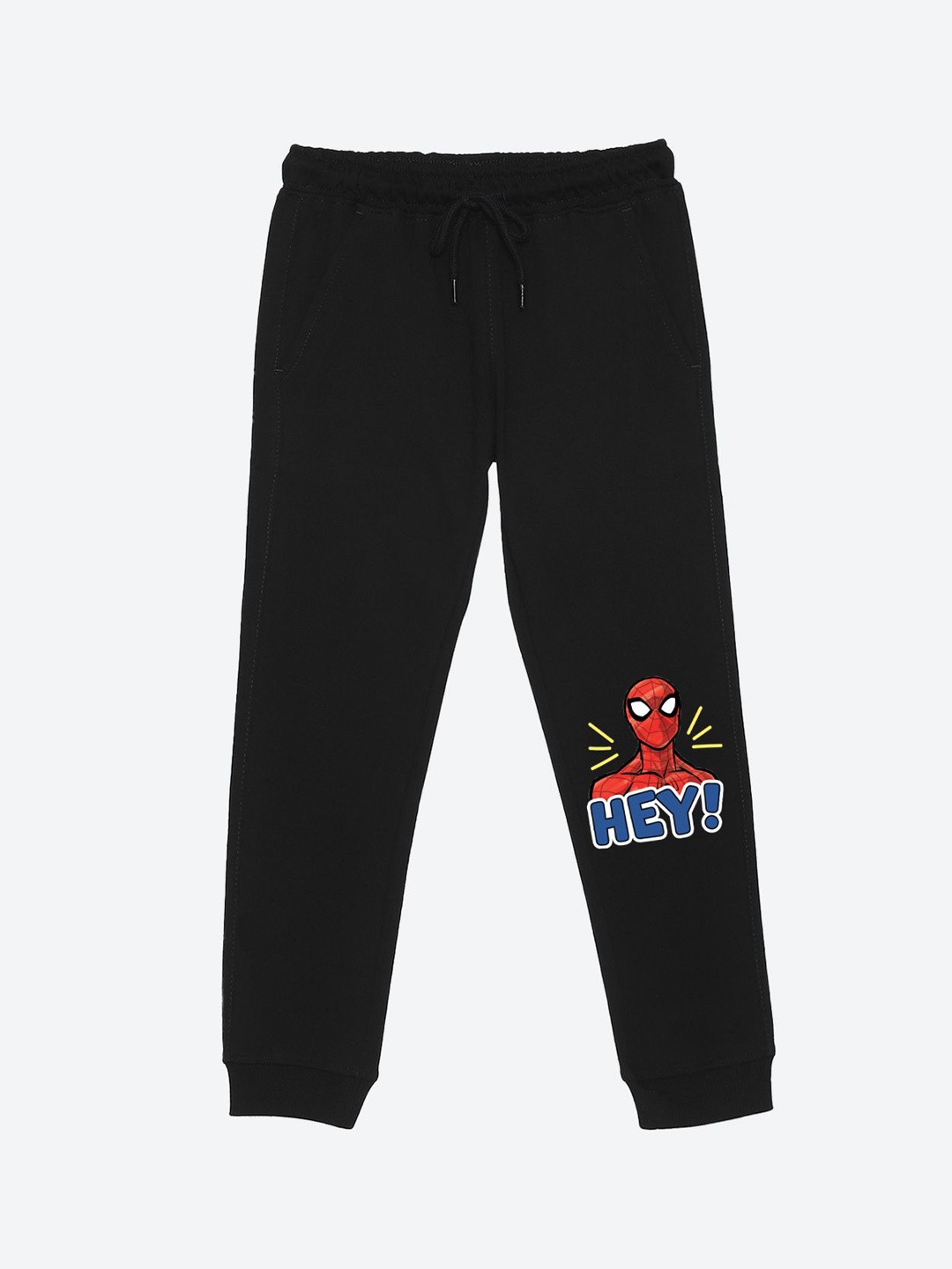 

YK Marvel Boys Graphic Printed Joggers, Black
