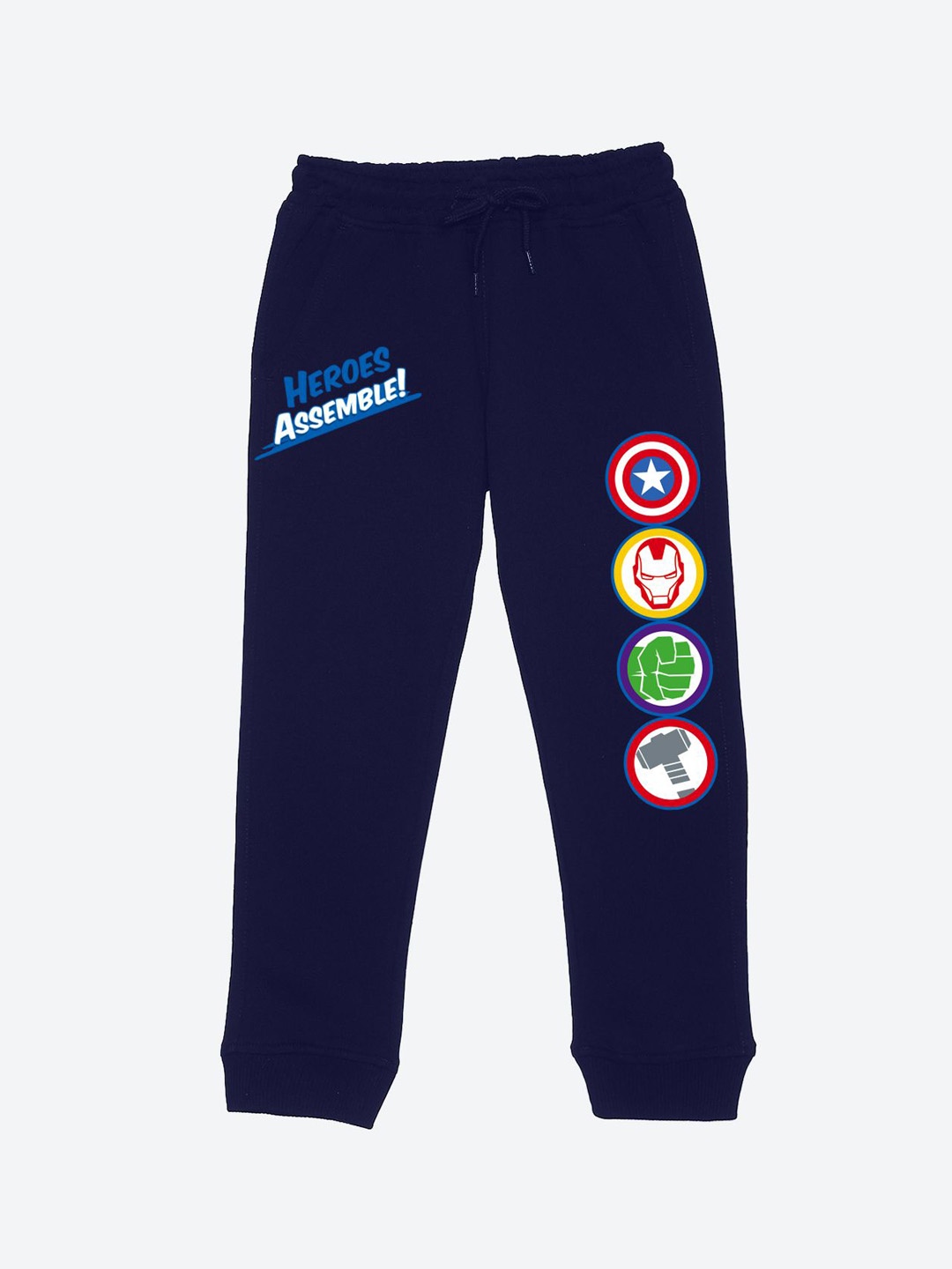 

YK Marvel Boys Graphic Printed Joggers, Navy blue