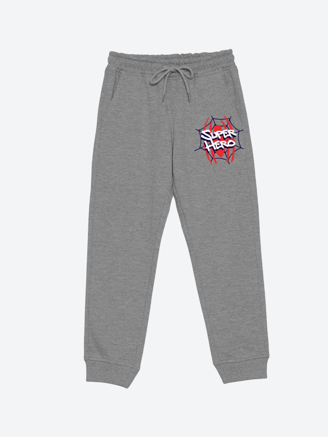 

YK Marvel Boys Spider-Man Graphic Printed Joggers, Grey