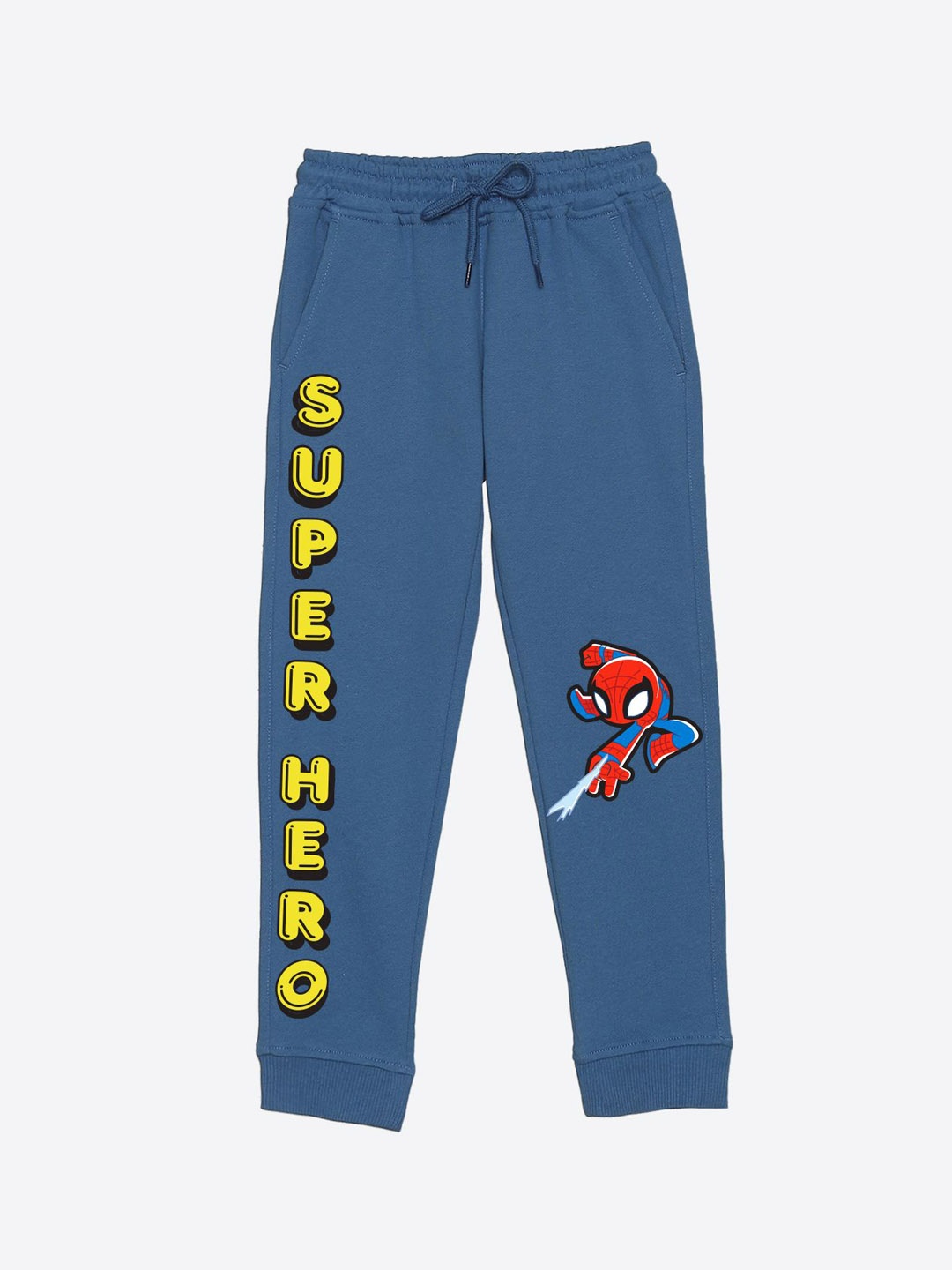 

YK Marvel Boys Spider-man Graphic Printed Joggers, Blue