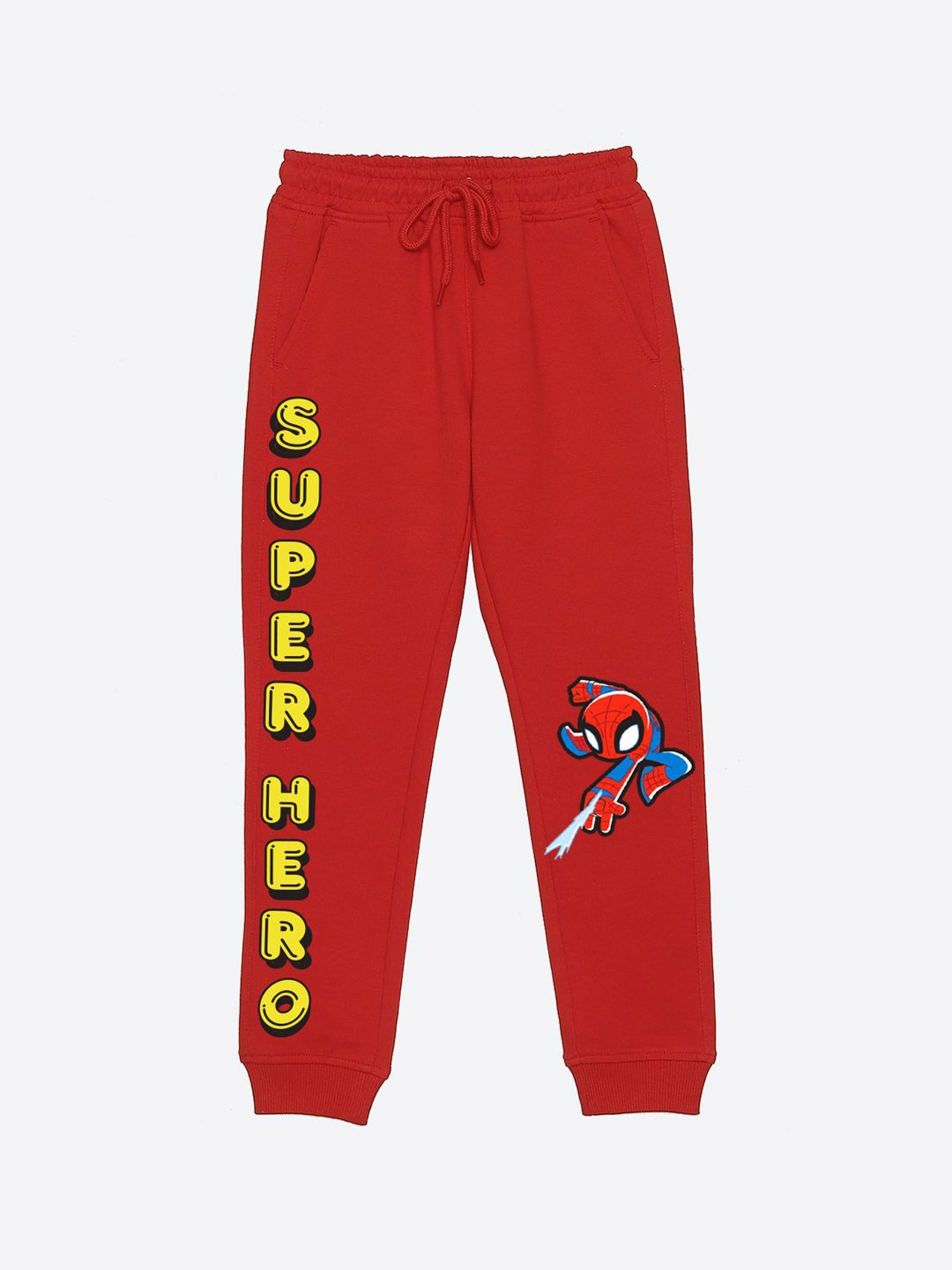 

YK Marvel Boys Graphic Printed Joggers, Red