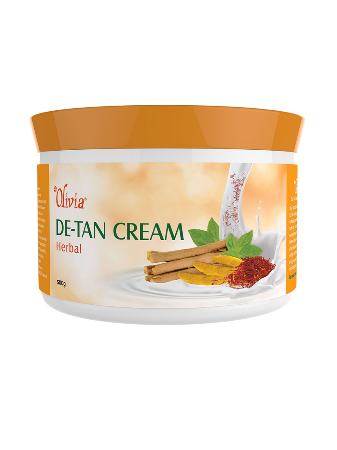 

Olivia De-Tan Herbal Cream With Saffron - 500 g, Yellow