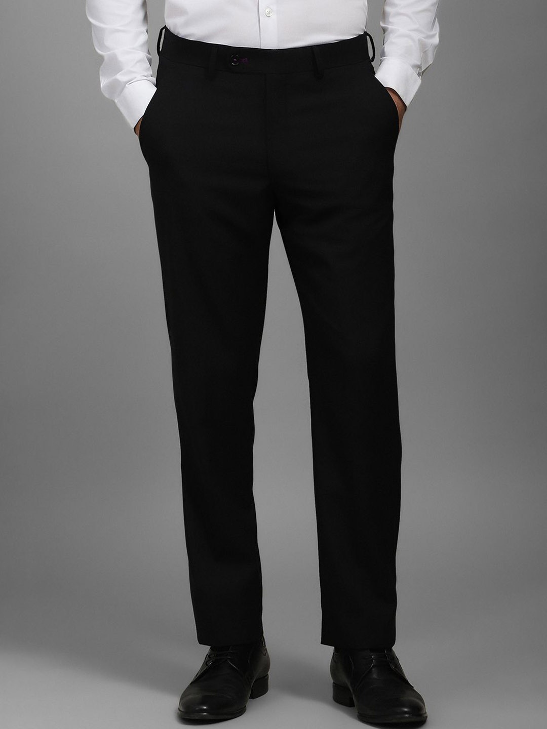 

Luxure by Louis Philippe Men Slim Fit Formal Trousers, Black
