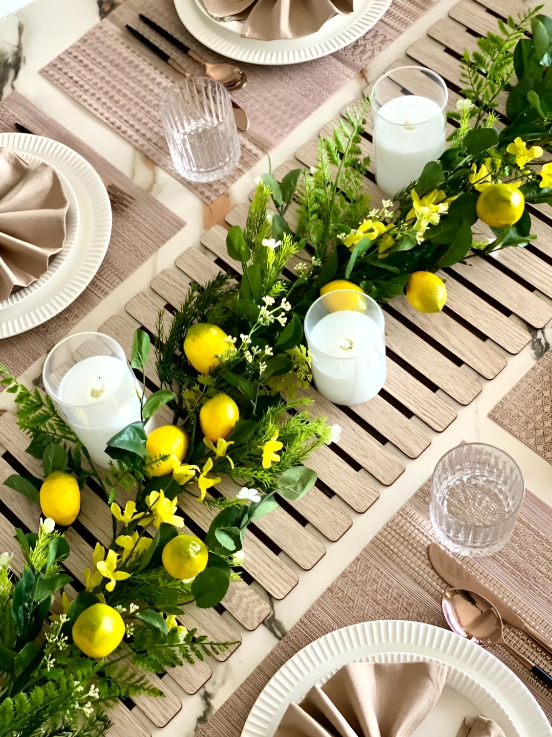 

Mason Home Green & Yellow Flourishing Faux Creeper Artificial Flower