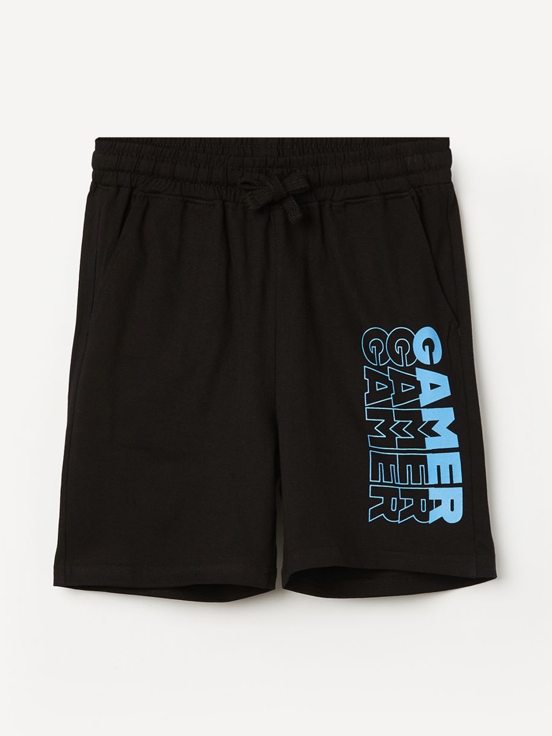 Fame Forever by Lifestyle Boys Regular Fit Mid-Rise Pure Cotton Shorts, Black