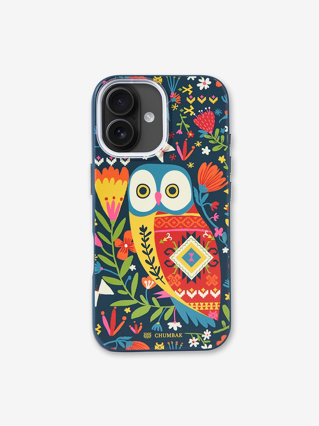 

Chumbak Phone Case Cover For Iphone 16 Classic Owl, Blue