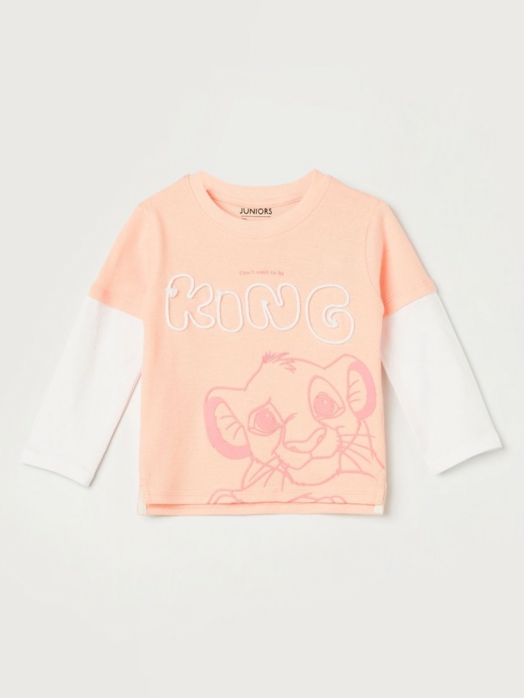 

Juniors by Lifestyle Boys Lion King Printed Cotton T Shirt, Peach