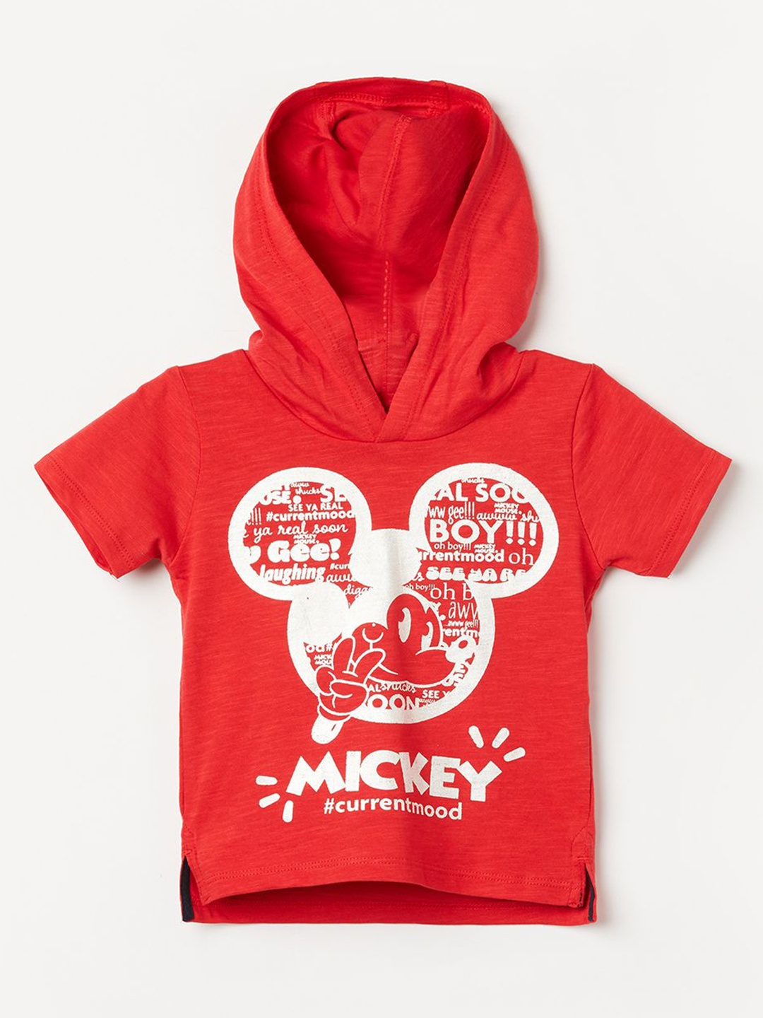 

Juniors by Lifestyle Boys Mickey Mouse Printed Cotton T-shirt, Red