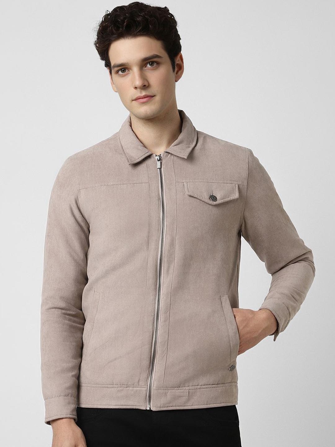 

Peter England Casuals Men Spread Collar Solid Casual Tailored Jacket, Beige