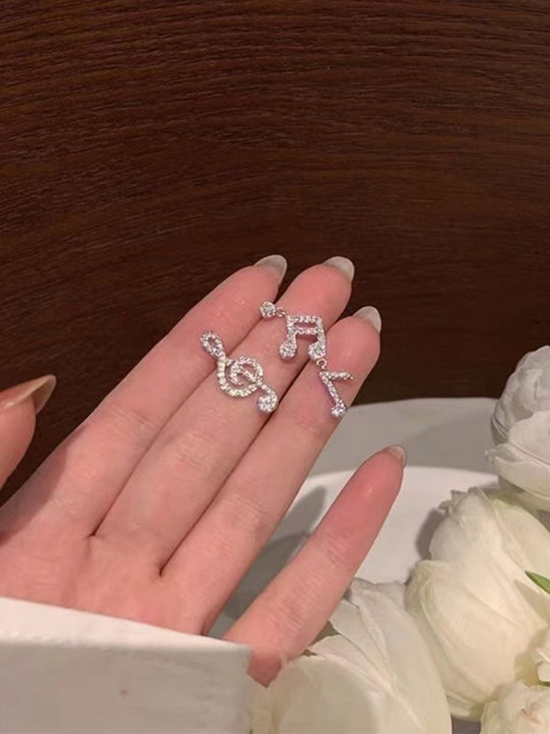 

styledose Stainless Steel Silver-Plated Artificial Stones Studded Classic Drop Earrings