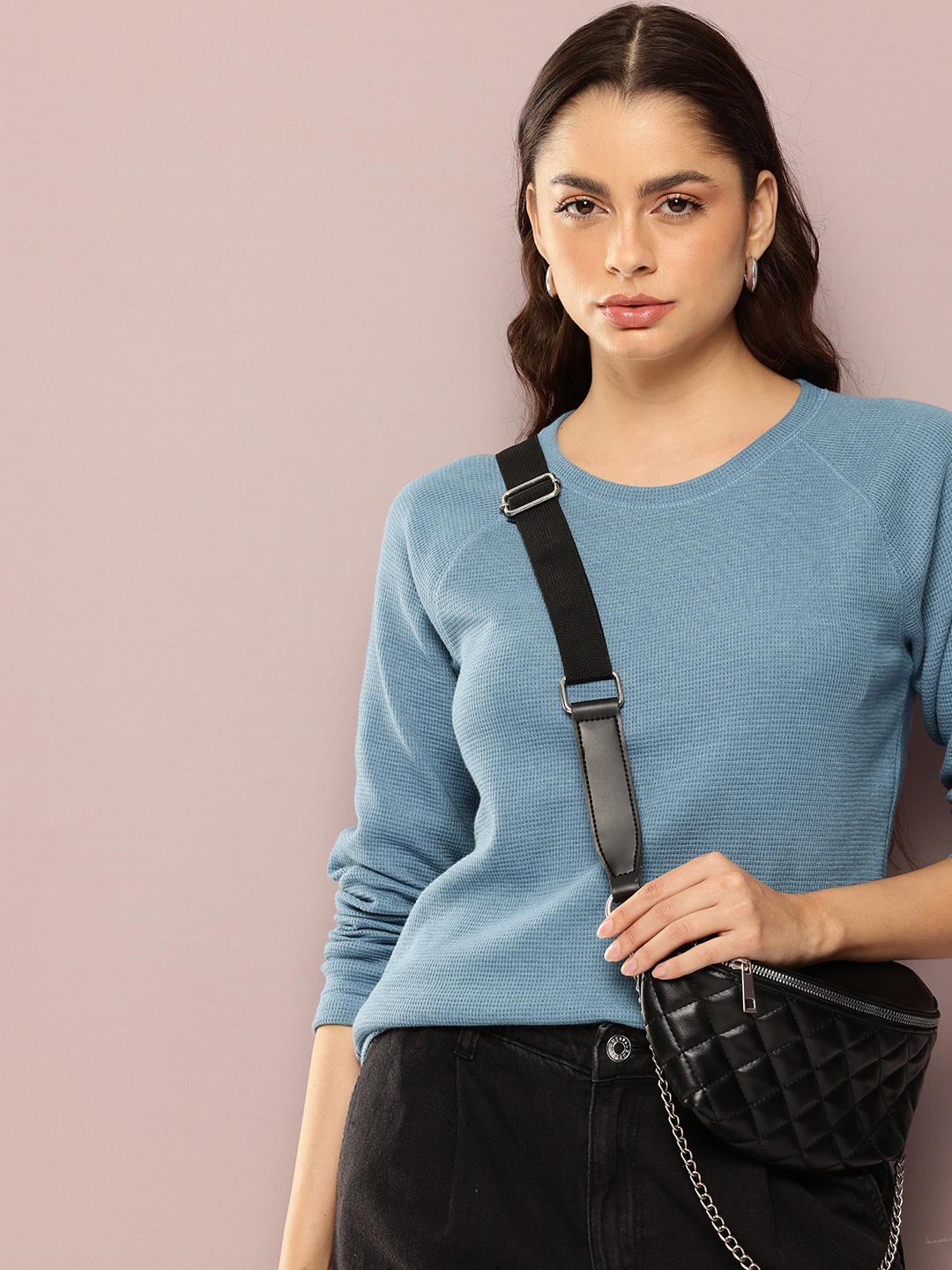 

Kook N Keech Waffle Weave Raglan Sleeves T-shirt, Blue