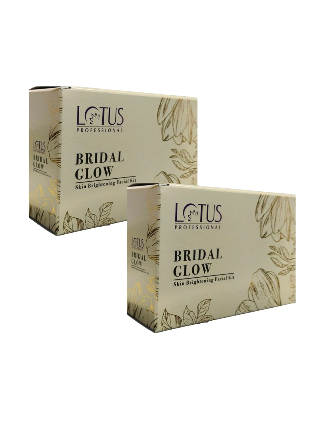 

Lotus Professional Set Of 2 Bridal Glow Skin Brightening Facial Kit - 55 g Each, Gold