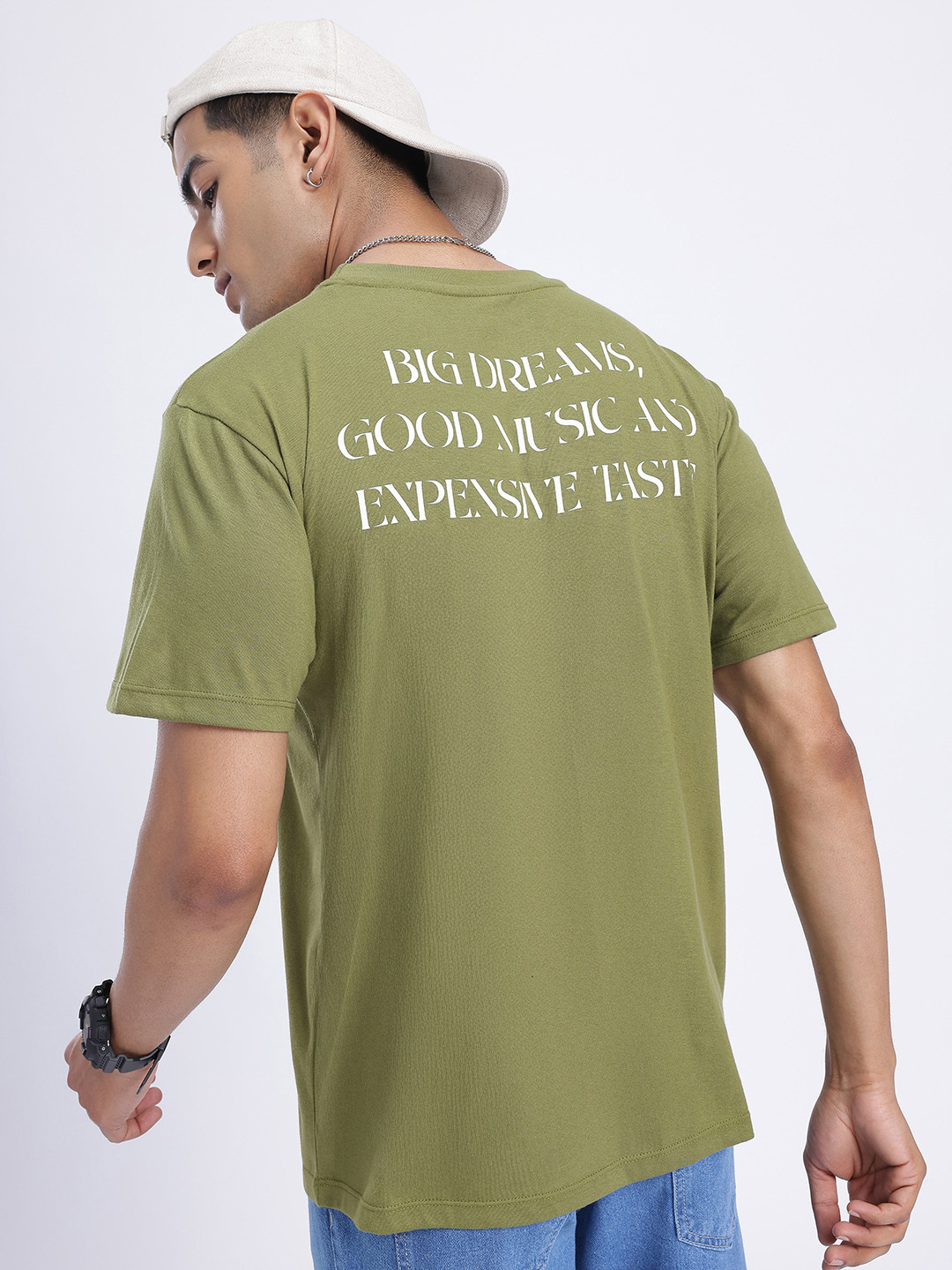 

glitchez Manifest Magic Printed Regular Fit T-shirt, Green