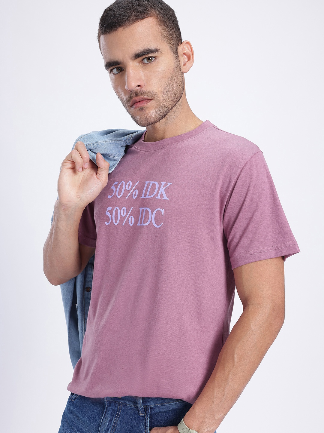 

glitchez Outspoken Originals Printed Regular Fit T-shirt, Purple