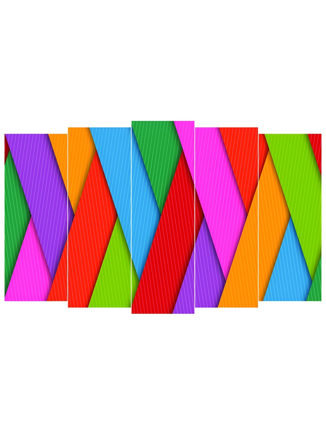 

Inephos Red and Blue 5 Piece Abstract Printed Vinyl Wall Art
