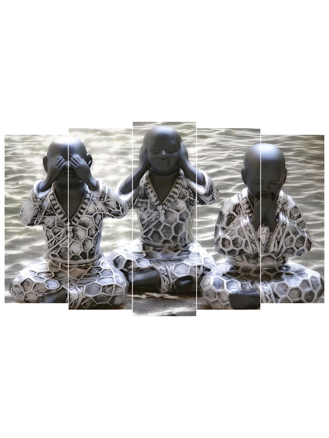 

Inephos Grey & Black 5 Piece Printed Other Paper Vinyl Wall Art