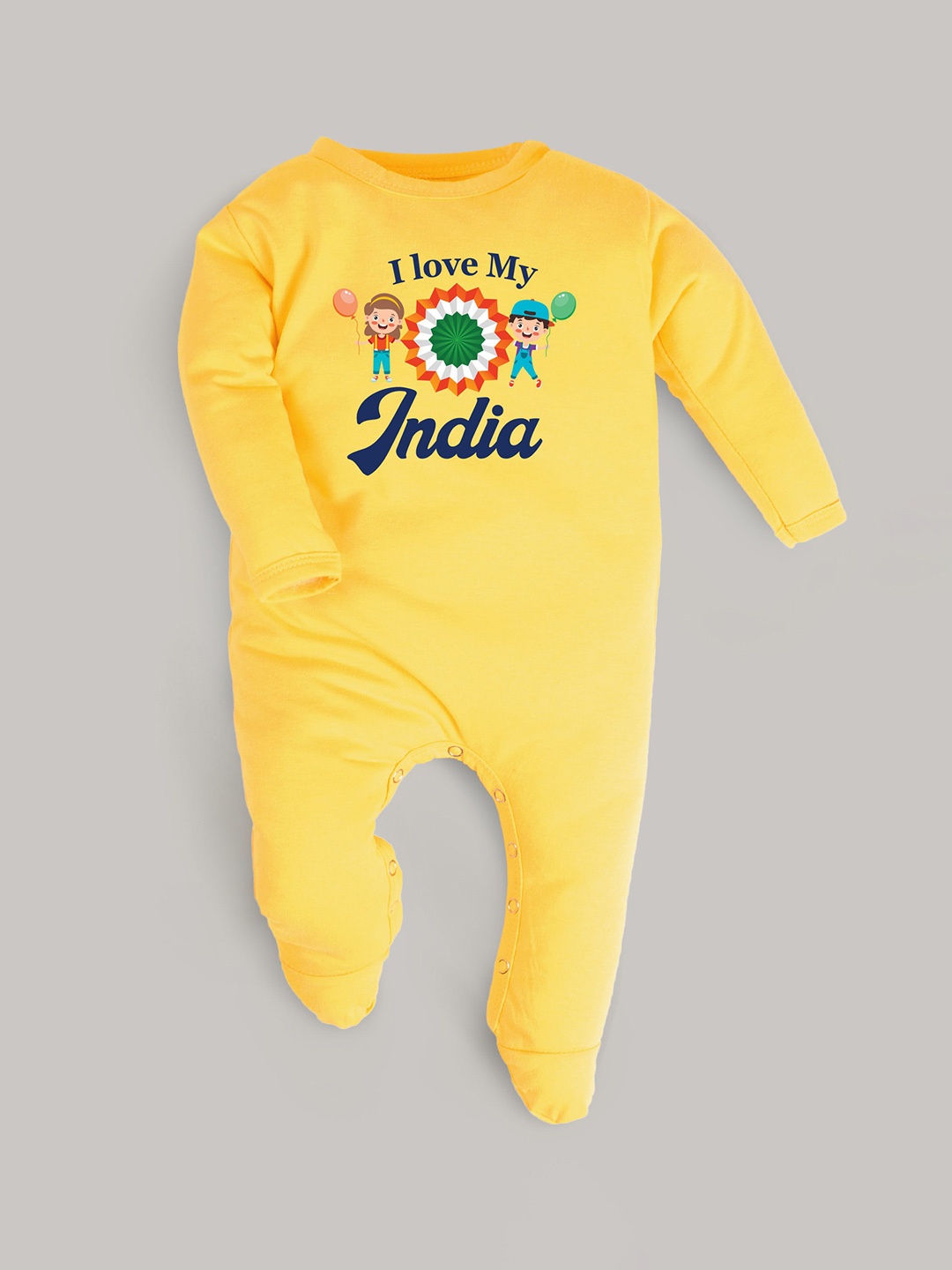 

FFLIRTYGO Kids Printed Cotton Bodysuit, Yellow