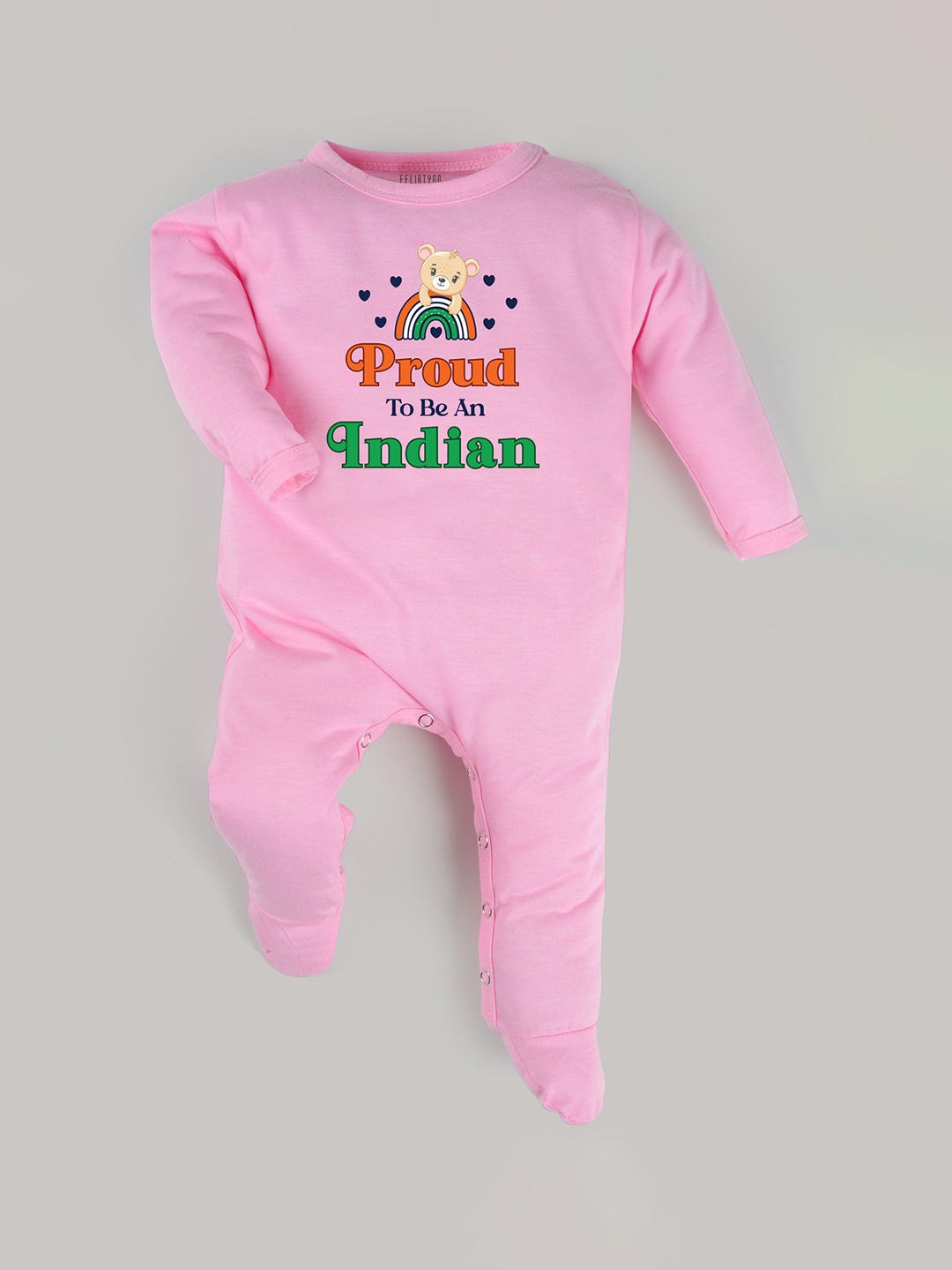 

FFLIRTYGO Kids Printed Cotton Rompers, Pink