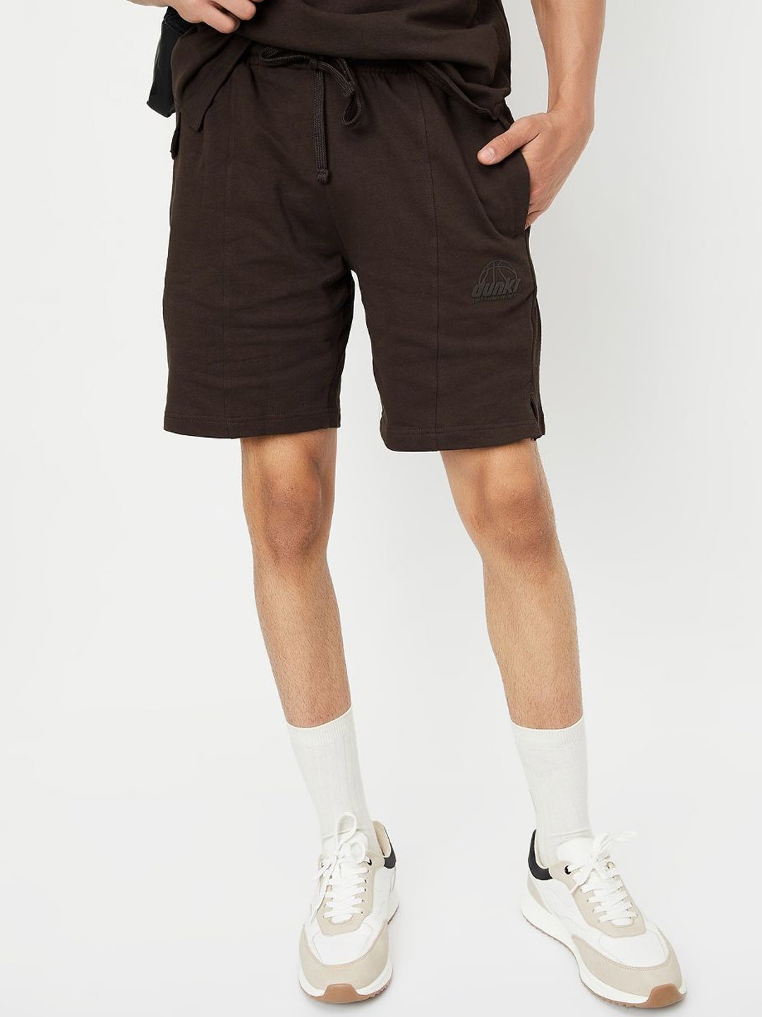 

max Men Mid-Rise Regular Fit Shorts, Brown