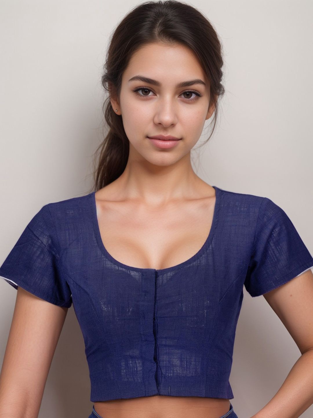 

Avishya Cotton Saree Blouse, Blue