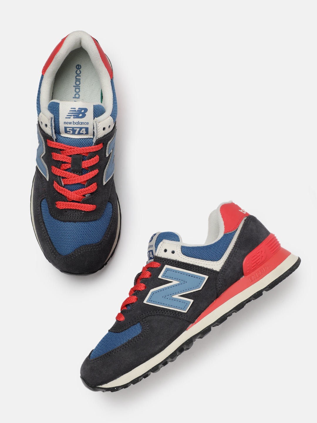 

New Balance Men 574 Colourblocked Everyday Sneakers, Black