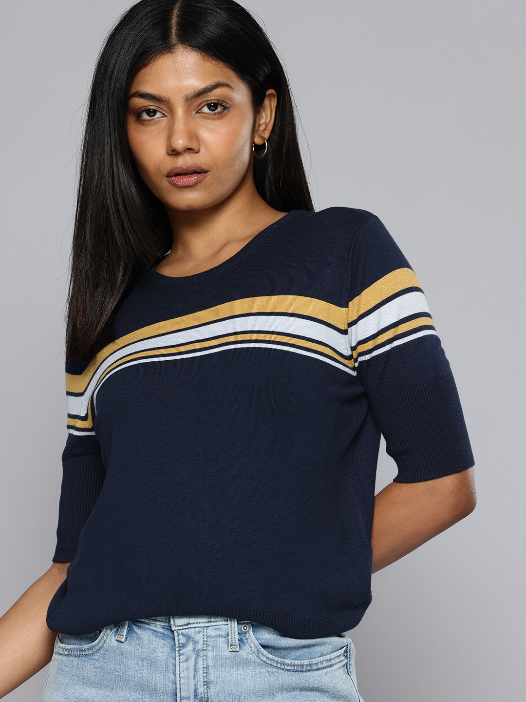

Levis Striped Slim Fit T-shirt, Navy blue