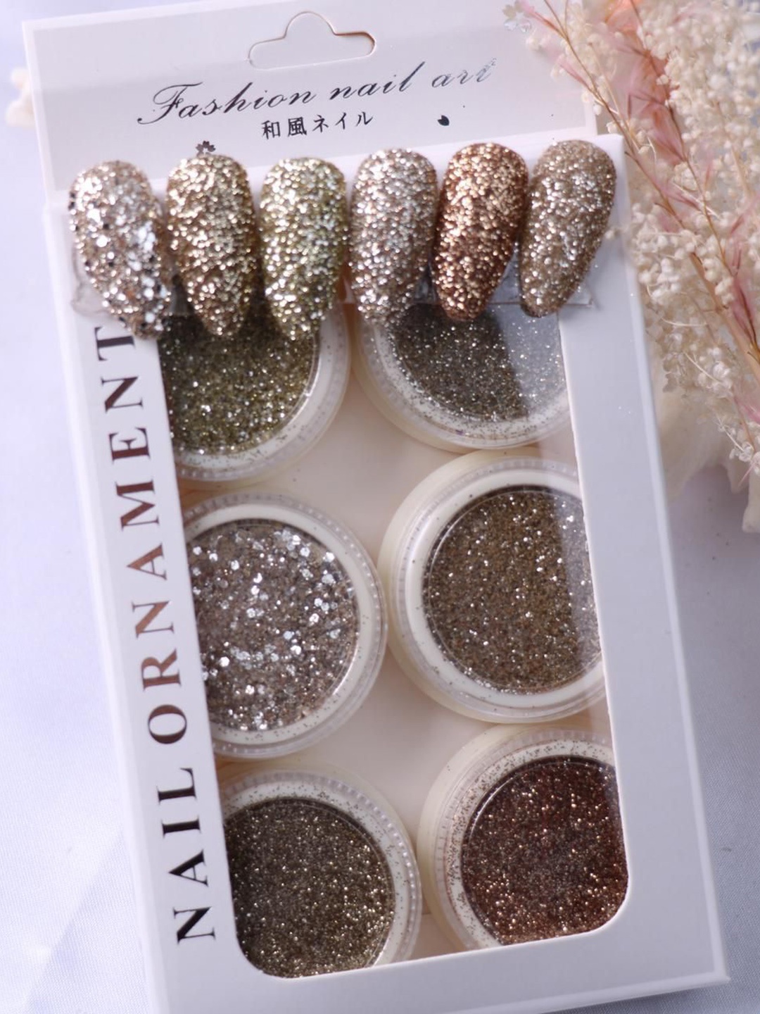 

Cameleon Set of 6 Nail Art Decoration Kit -#14, Gold