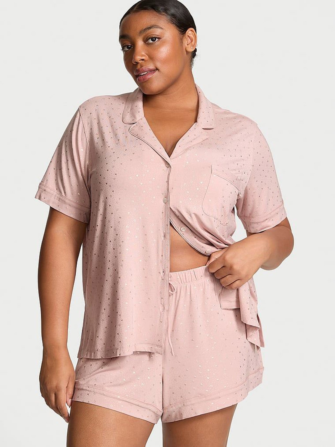 

Victoria's Secret Women Printed Night suit, Pink