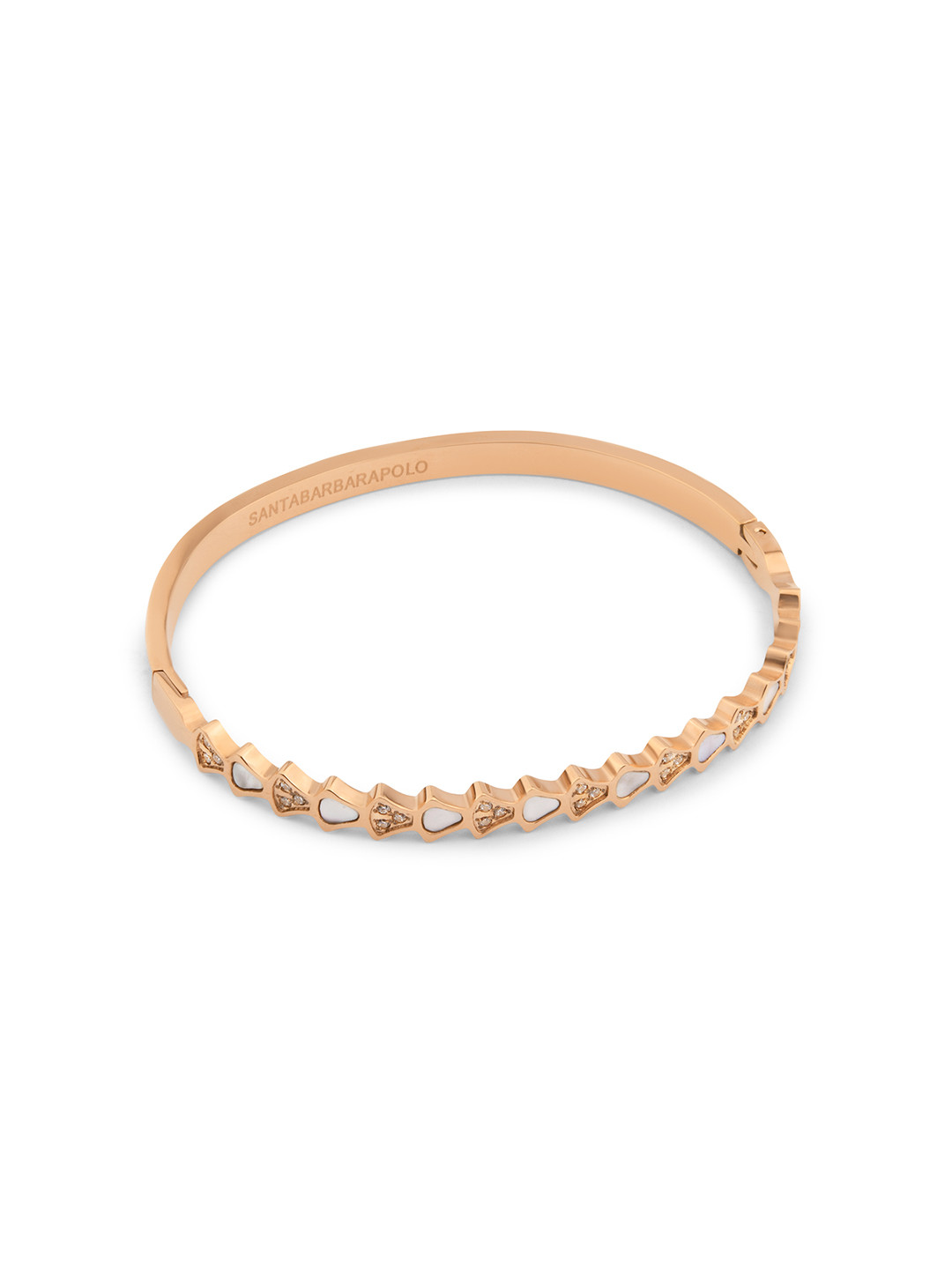 

SANTA BARBARA POLO & RACQUET CLUB Rose Gold-Plated Stainless Steel Bangle-Style Bracelet