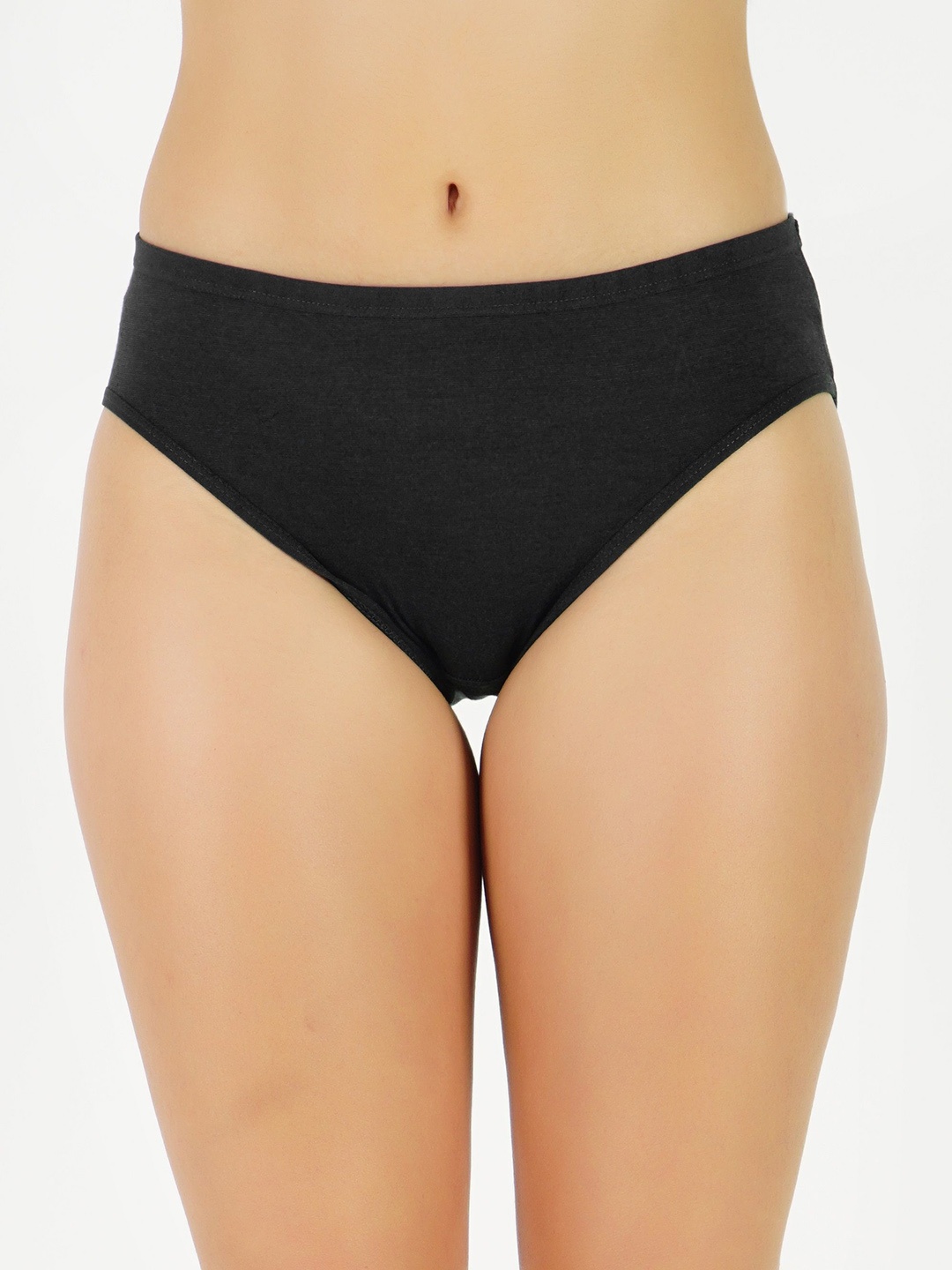 

GOTO Mid Rise Hipster Briefs Cotton lycra Solid Penti black