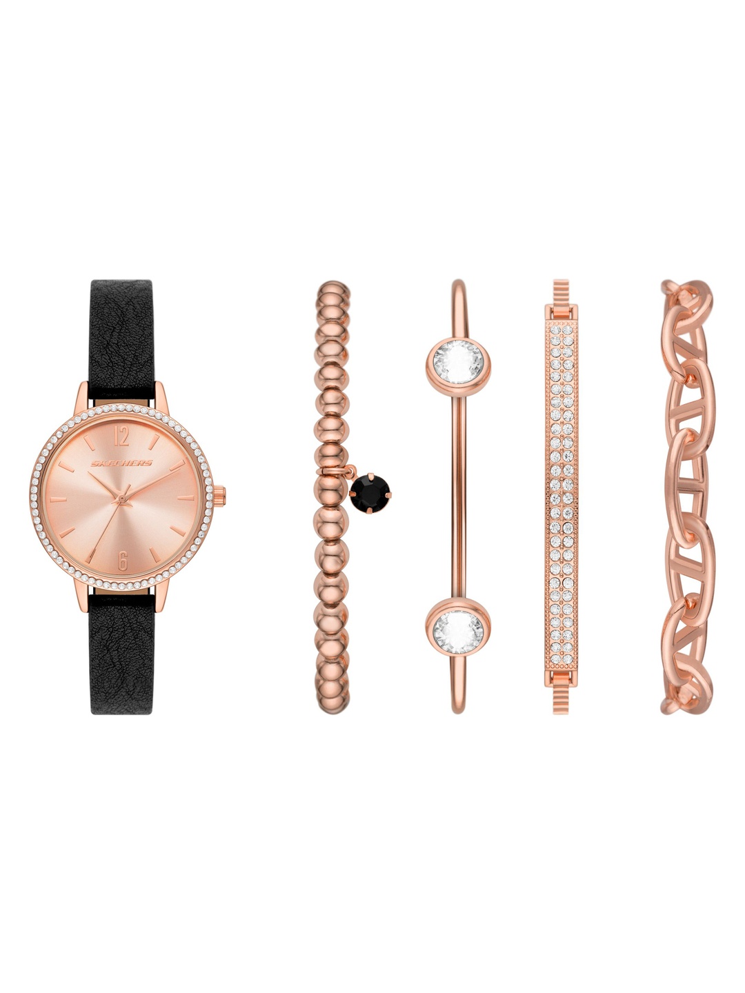 

Skechers Women Elevated Glitz Set Analogue Watch With Bracelets SR9070, Rose gold