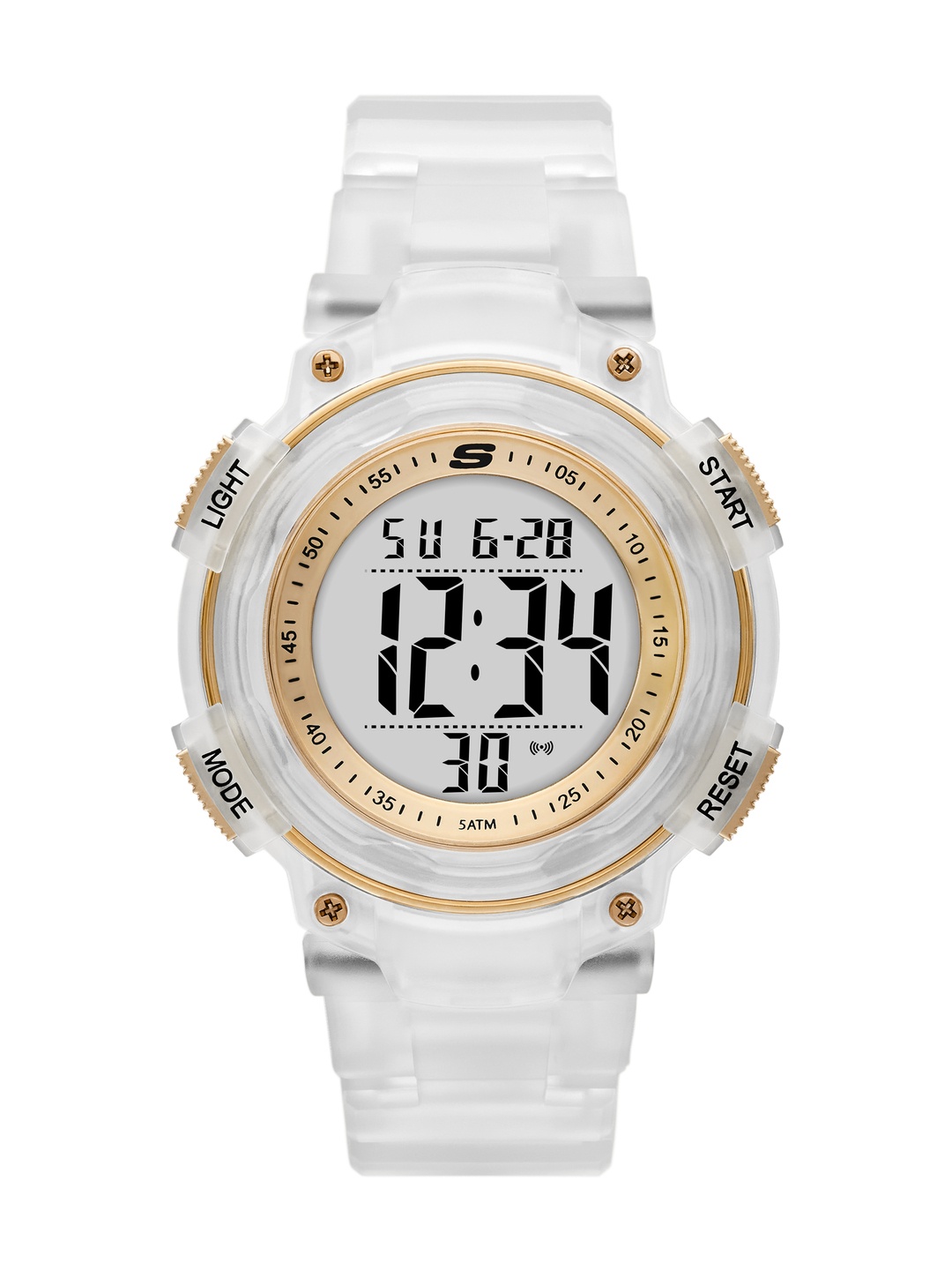 

Skechers Men Ruhland Digital Watch SR1176, Transparent