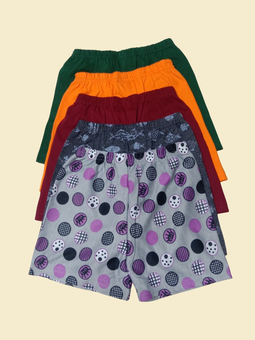

Kryptic Girls Pack Of 5 Printed Assorted Cotton Boxer Style Briefs