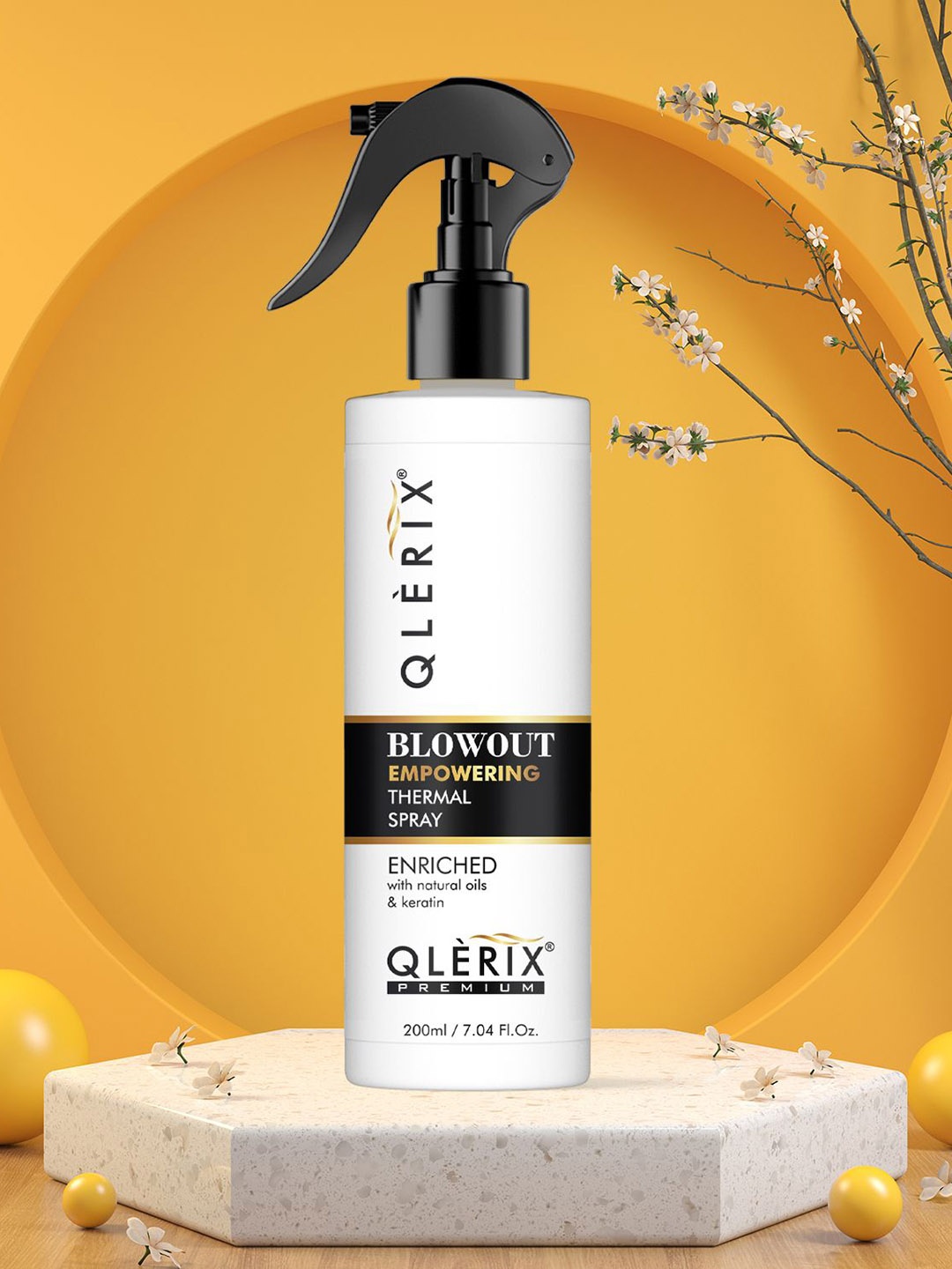 

QLERIX Set Of 2 Blow Out Empowering Thermal Spray With Keratin - 200 ml Each, White