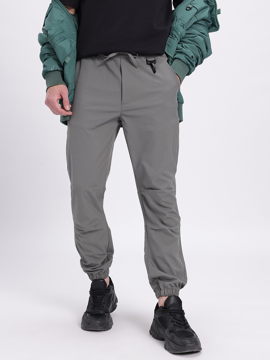 

glitchez Men Urban Comfort Relaxed Fit Trouser, Grey