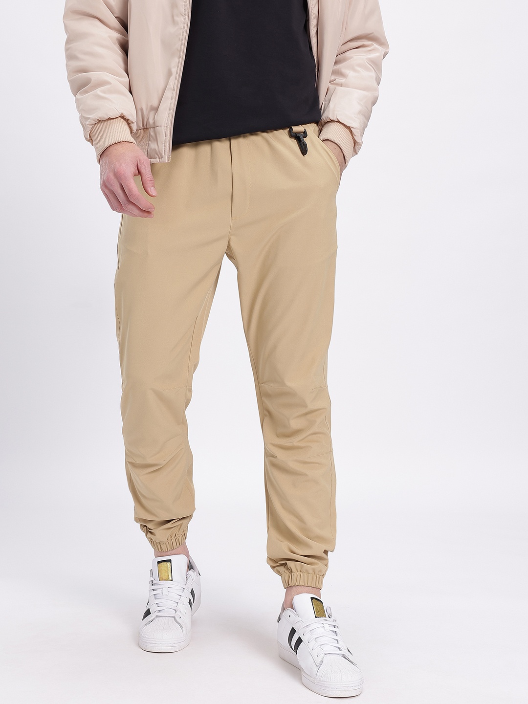 

glitchez Men Casual Flex Relaxed Fit Trouser, Khaki