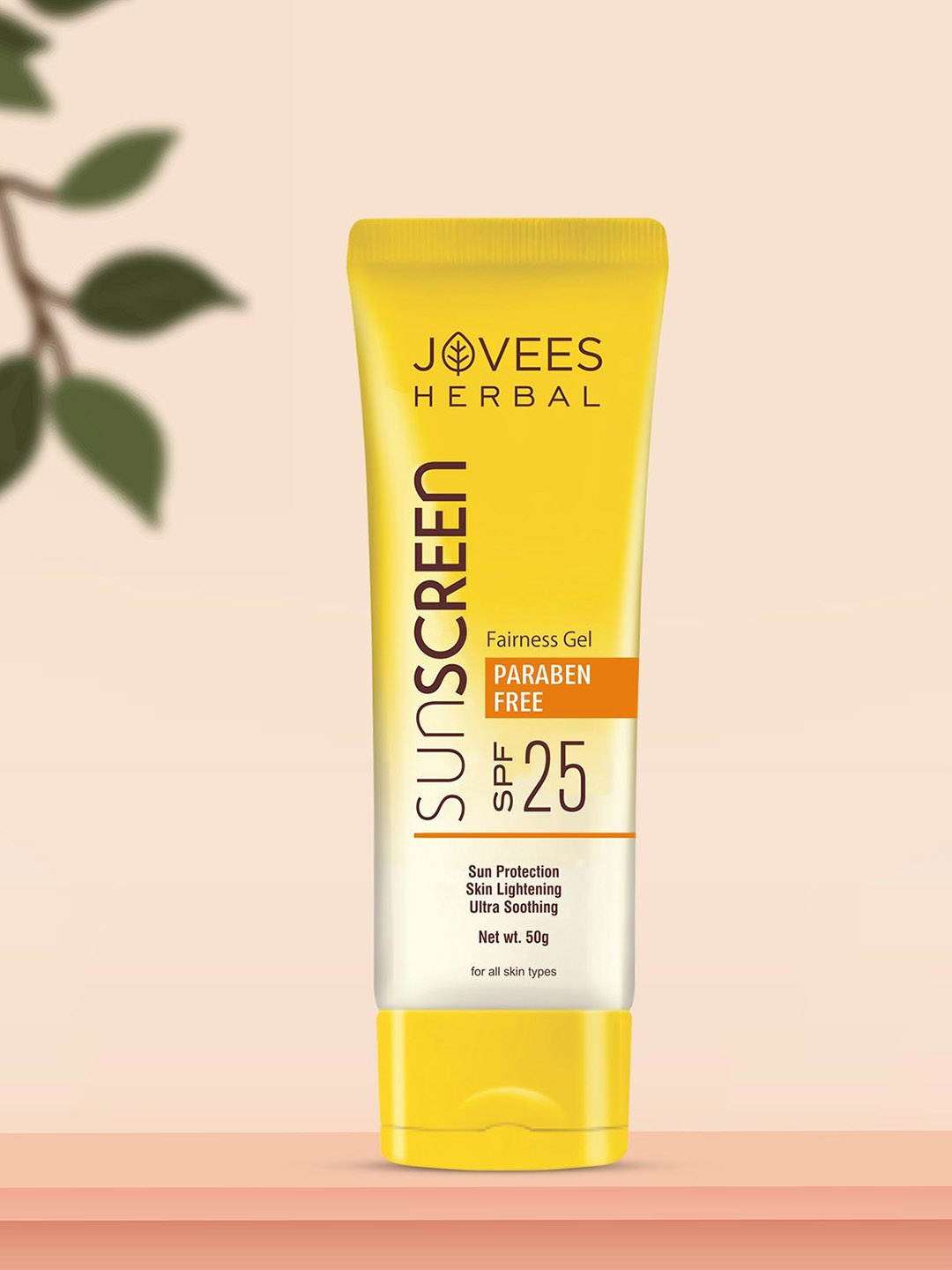 

Jovees Herbal Sunscreen Fairness Gel SPF 25 with Aloe Vera - 50 g, White