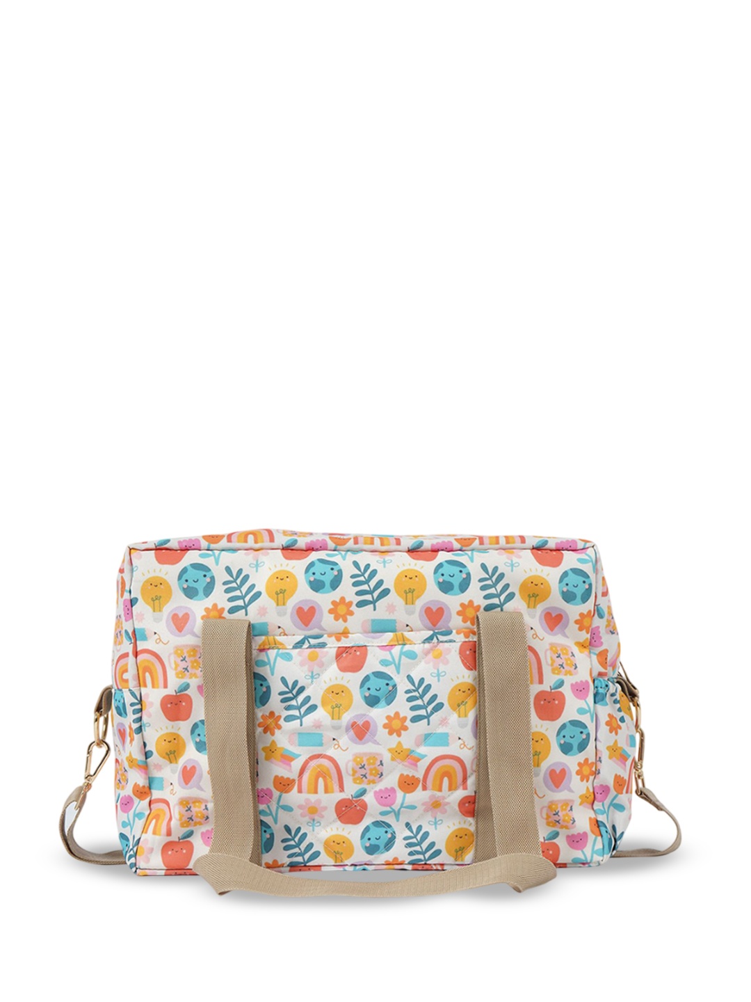 

TIDY SLEEP Women Printed Lightweight Diaper Bag, White