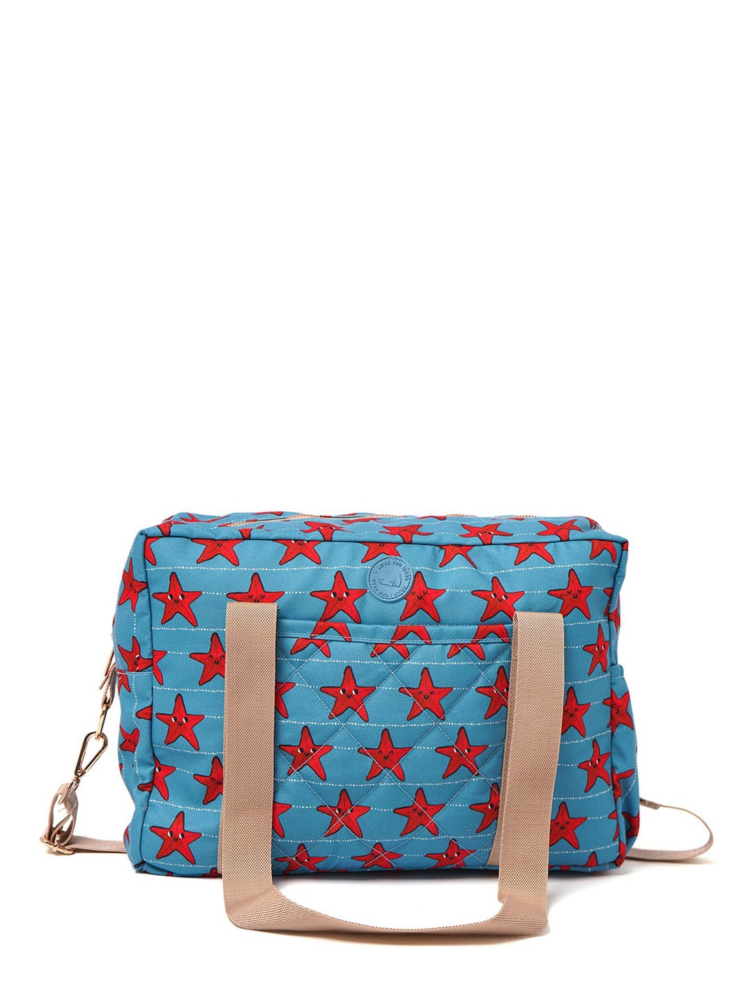 

TIDY SLEEP Printed Lightweight Diaper Bag, Blue