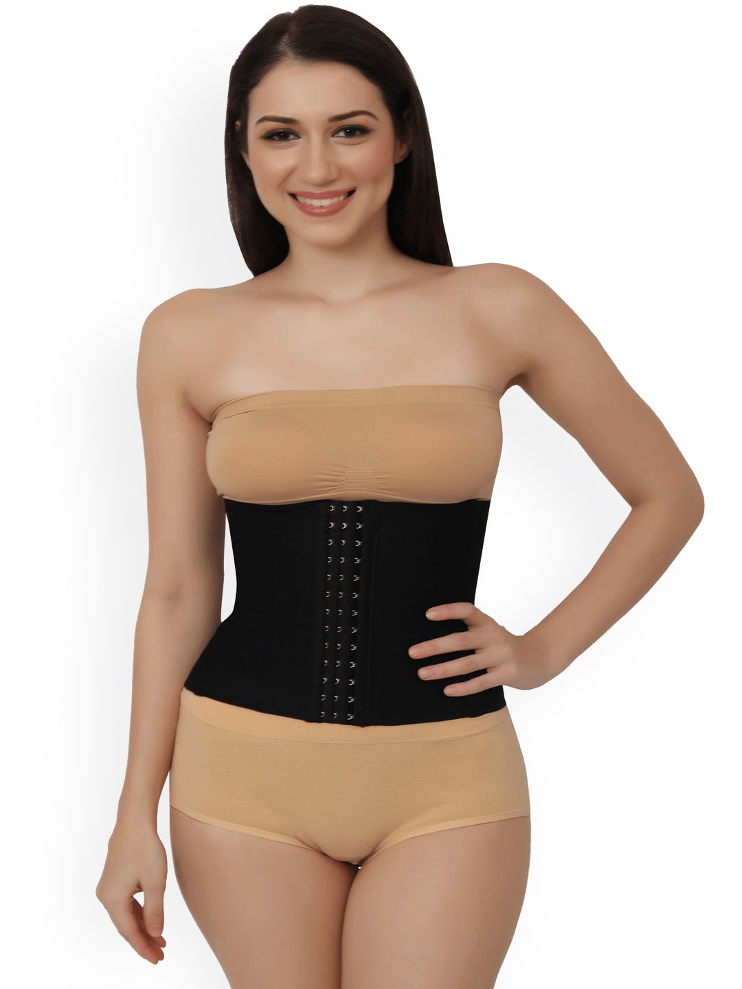 

Bella Voste Women High-Rise Tummy Control Cotton Shapewear Belt Corset, Black
